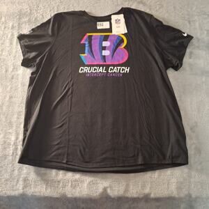 Nike Cincinnati Bengals Crucial Catch "Intercept Cancer" T-Shirt Women's 3XL